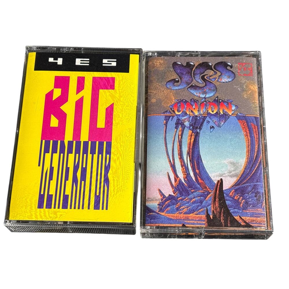 Yes Cassette tape Bundle Union & Big Generator albums 80s 90s rock